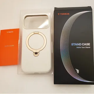 Photo of TORRAS Ostand Ring Magnetic Case with Stand for iPhone 17 Pro Max (White)