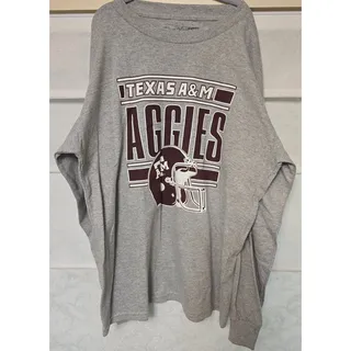 Photo of Texas A&M Aggies Youth Large Gray Long Sleeve Football T-Shirt NCAA NWOT NEW