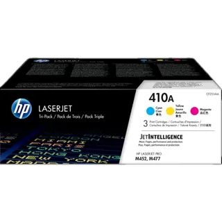 Photo of NEW HP 410A 3-pack Cyan Magenta Yellow Original LaserJet Ink Toner Cartridges