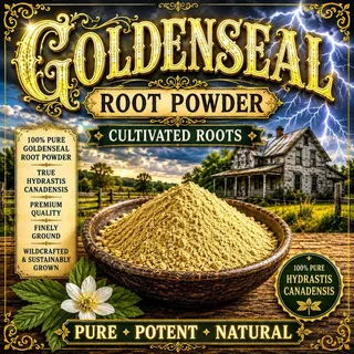 Photo of Goldenseal Root Powder Cultivated Roots Hydrastis Canadensis Dried Ground Botanical Herb 1 Oz