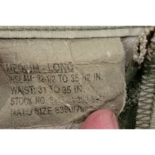 Photo of Trousers Hot Weather Woodland Camouflage Pattern sz Medium Long US Army Vintage