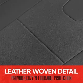 Photo of Motor Trend Faux Leather Car Seat Covers, 2 Piece Set – Premium Car Seat (Black)