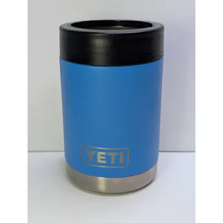 Photo of YETI Rambler Colster 12 oz Can Insulator Blue Stainless Steel w/ Gasket