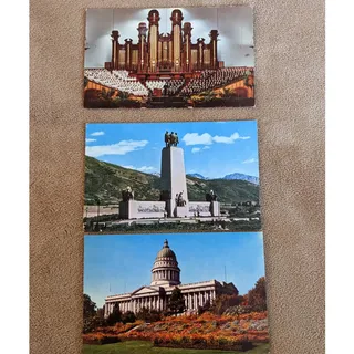 Photo of Vintage Mormon Tabernacle Salt Lake City Utah Emigration Canyon Postcard Lot
