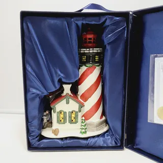 Photo of Norman Rockwell Collection LIGHTED Porcelain Lighthouse, "Ship Ahoy" 2010 IOB