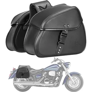 Photo of KEMIMOTO Motorcycle Saddlebags with Buckles, 16L Waterproof Throw Over Saddlebag