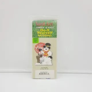 Photo of Vtg 1993 Woodcraft Pattern 'Santa Stop Here' Yard Art Do-It Yourself