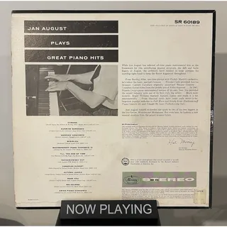 Photo of JAN AUGUST PLAYS GREAT PIANO HITS LP 12" VINYL MERCURY STEREO ORIGINAL