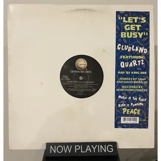 Photo of Clubland Featuring Quartz – Let's Get Busy Record Vinyl 12" 1990 Single Dance