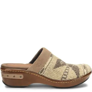 Photo of Born Bandy Taupe Birch Blanket Wool Womens Clogs Shoes Mules size 7