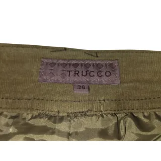 Photo of Trucco Women Tan Brown Corduroy Zip Pocket Pencil Midi Skirt Size 36 US 4