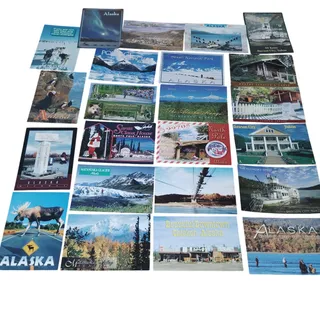 Photo of Vintage Alaska & Yukon Postcard Collection (23 pcs)- Glaciers, Wildlife, History