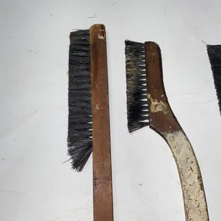 Photo of Vintage Bundle Set of 3 Soft Bristle Wood Handle Cleaning Tool Brush