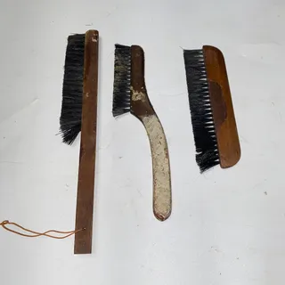 Photo of Vintage Bundle Set of 3 Soft Bristle Wood Handle Cleaning Tool Brush
