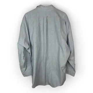 Photo of Red Kap Mens Chambray Work Shirt 2XL 35 Blue Button Down Big Tall Workwear