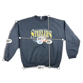 Photo of Pittsburgh Steelers Sweatshirt Mens XL Black Gildan NFL Football Crewneck Faded