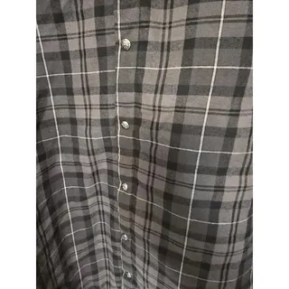 Photo of Maison Article Men 2XL Plaid Quilted Shirt Jacket Cross Black XXL Gray NWT NEW