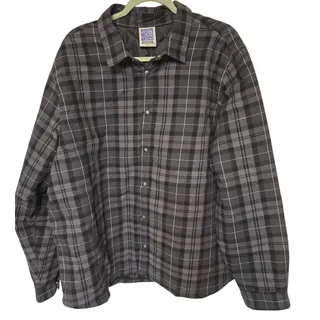 Photo of Maison Article Men 2XL Plaid Quilted Shirt Jacket Cross Black XXL Gray NWT NEW