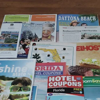 Photo of Florida Travel Ephemera Lot 2009 - Maps, Guides, Coupons, Visitors Guides
