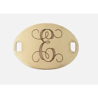 Photo of “E” Beaucoup Designs Jewelry, Laiton Collection Brass Initial Letter 