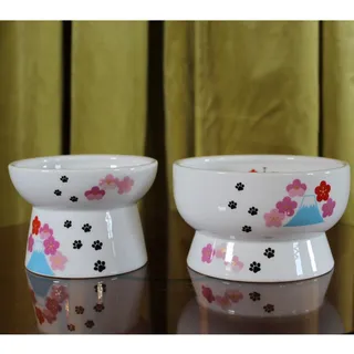 Photo of Ceramic Cat water and food bowls