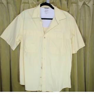 Photo of Yellow Izod Mens Outdoor shirt with air vent flap MEDIUM