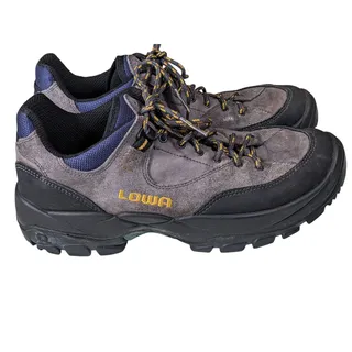 Photo of Lowa Shoes Mens 8.5 Low Top Lace Up Sneakers Hiking Boots Suede Trail Trekking