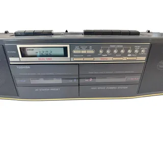 Photo of Toshiba Boombox 1980s RT-8538 Digital AM/FM Stereo Dual Cassette Rare Vtg