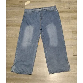 Photo of PrettyLittleThing Wide Leg Raw Hem Jeans Women’s 24 Hi Rise Blue Denim Cropped