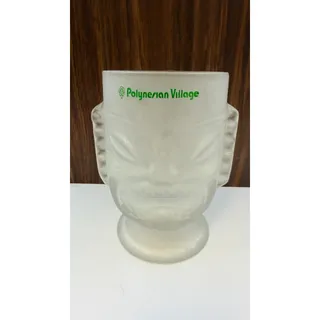 Photo of Vintage 1970s Walt Disney World Polynesian Village Frosted Glass Tiki Mug