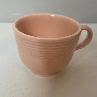 Photo of Vintage Fiestaware Apricot Tea Cup & Saucer Retired Replacement China Set