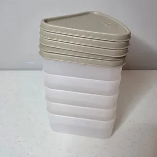 Photo of Vintage Tupperware Pie Slice Spice Container #1799 w Lid Modular Mate Set of 5