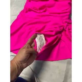 Photo of Grace Karin Women’s XL Hot Pink One Piece Swimdress Ruched Tummy Control Skirted
