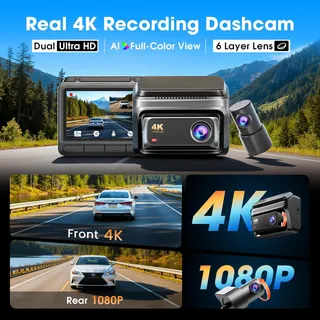 Photo of DDPAI 4K Dash Cam Front and Rear,Built-in 32G eMMC Dual Dash Car Camera