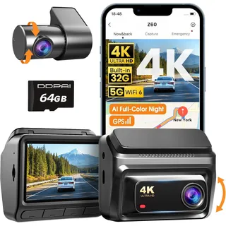 Photo of DDPAI 4K Dash Cam Front and Rear,Built-in 32G eMMC Dual Dash Car Camera