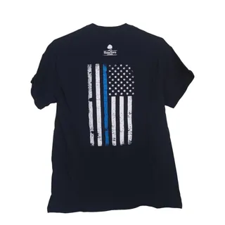 Photo of Back The Blue Graphic T-Shirt Black Unisex Size Medium