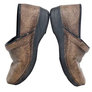 Photo of Dansko Shoes Women 42 US 11.5-12 XP 2.0 Leather Clogs Floral Slip Resist Nursing