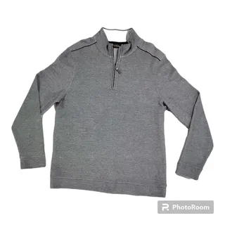 Photo of Tasso Elba SPA Mens LG Gray Pullover 100% Cotton EUC Golf Basic Preppy Timeless