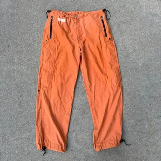 Photo of Vintage 90s Levi's Silvertab Orange Nylon Gorpcore Parachute Baggy Pants XLx34