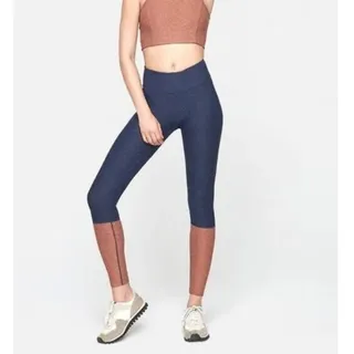 Photo of Outdoor Voices Small Dipped Warmup Leggings Blue Gold Modern Yoga Pants