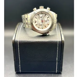 Photo of Emporio Armani AR0597 Sport Chronograph Silver Dial Men’s Watch 43mm