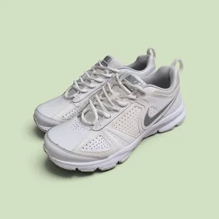 Photo of Nike T-Lite XI Women’s 9 White Silver Leather Cross Training Shoes 616696-101