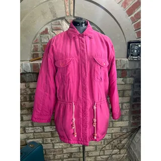 Photo of Bushwacker Coat Pink barbiecore hot pink 100% silk