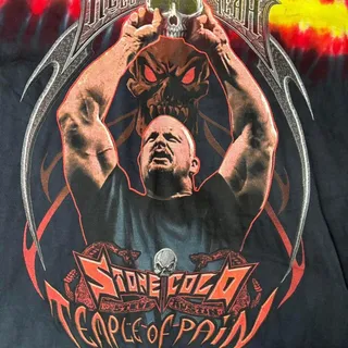 Photo of 90s WWF Stone Cold Steve Austin Temple of Pain Tie-Dye Tee