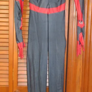 Photo of Adult Spider Suit Costume Size Large Full Bodysuit Footed Halloween Cosplay