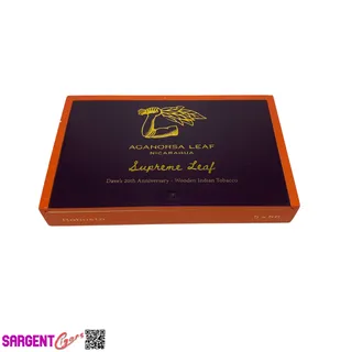 Photo of Aganorsa Leaf Supreme Leaf 20th Robusto Empty Wooden Cigar Box 9.5x6x1.25