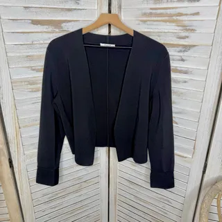 Photo of MM. LAFLEUR Women's +1 Plus Size 20 Sant Ambroeus Jardigan Bolero Blazer Black
