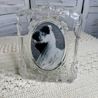 Photo of MIKASA Germany Princess Crystal 11 x 9 Picture Frame 5 x 7 Photo Solid Heavy