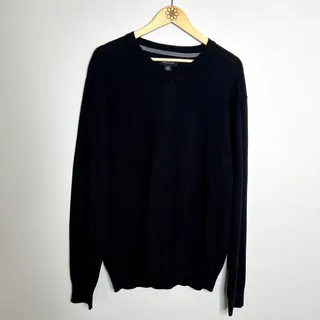 Photo of Structure Black V Neck Knit Sweater