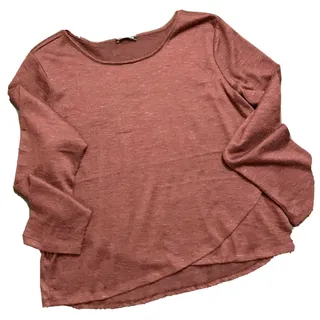 Photo of Mind Code Women’s Berry Maroon Asymmetrical Pullover Sweater L EUC